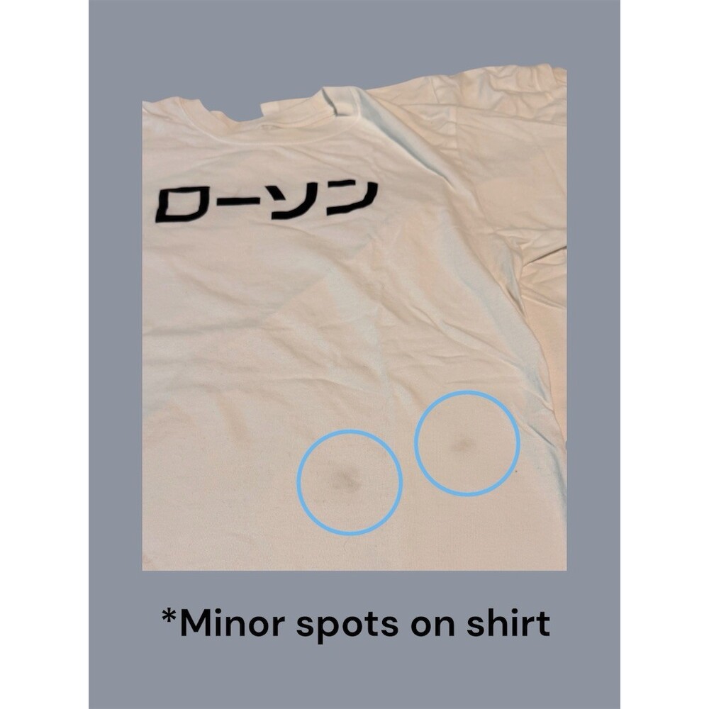 Lot of 2 Lawson T-Shirt Unisex Size M White Japan Konbini Logo Graphic - Picture 2 of 7